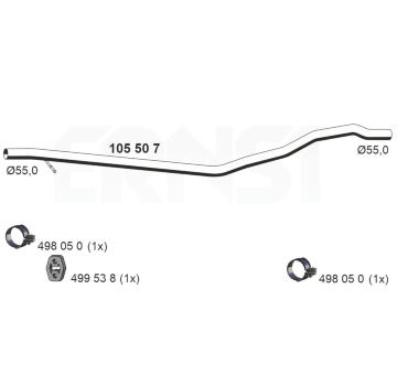 Výfuková trubka ERNST 105507
