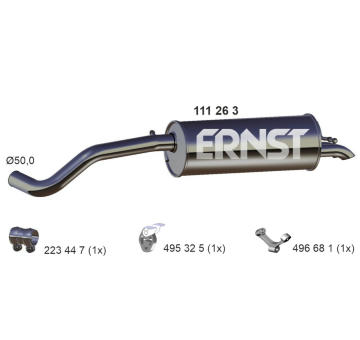 Zadní tlumič výfuku ERNST 111263