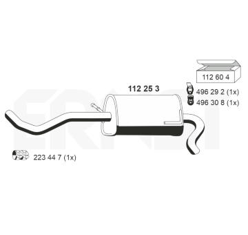Zadní tlumič výfuku ERNST 112253