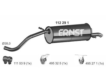 Zadní tlumič výfuku ERNST 112291