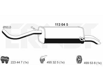 Zadní tlumič výfuku ERNST 113045