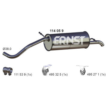 Zadni tlumic vyfuku ERNST 114059