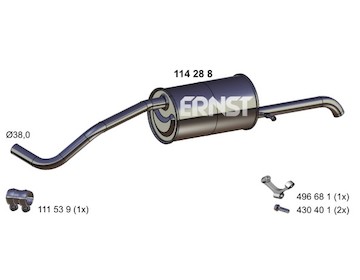 Zadní tlumič výfuku ERNST 114288