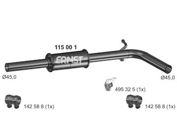 Střední tlumič výfuku ERNST 115001