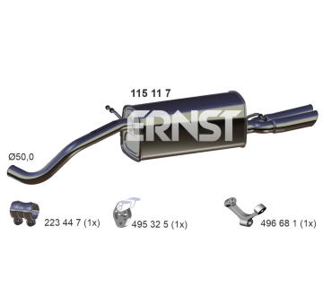 Zadni tlumic vyfuku ERNST 115117