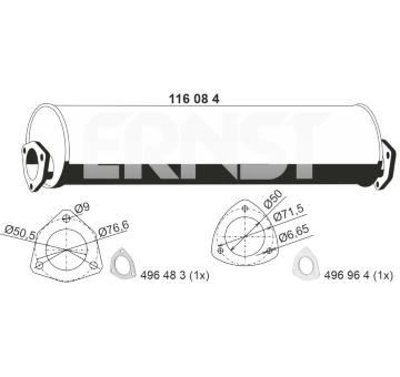 Zadní tlumič výfuku ERNST 116084