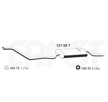 Zadní tlumič výfuku ERNST 121057