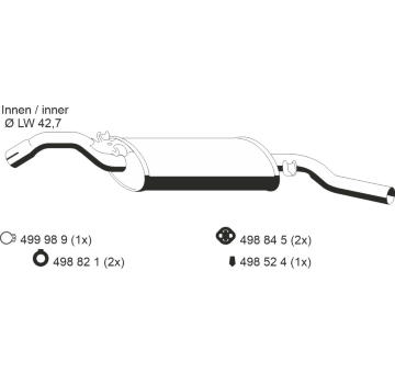 Zadní tlumič výfuku ERNST 122207