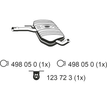 Střední tlumič výfuku ERNST 133104