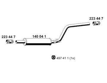 Střední tlumič výfuku ERNST 140041