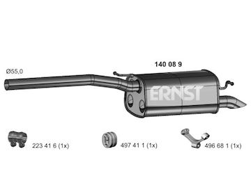 Zadní tlumič výfuku ERNST 140089