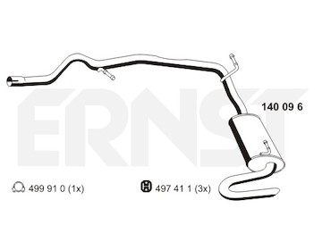 Zadní tlumič výfuku ERNST 140096
