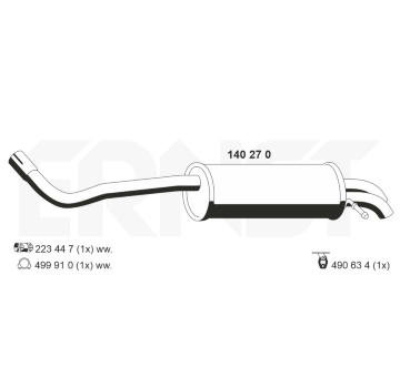 Zadni tlumic vyfuku ERNST 140270