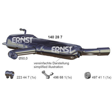 Zadní tlumič výfuku ERNST 140287