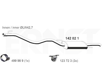 Zadní tlumič výfuku ERNST 142021