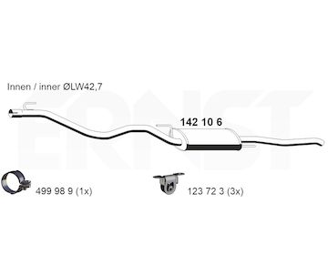 Zadní tlumič výfuku ERNST 142106
