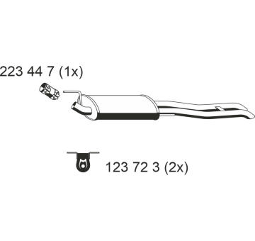 Zadní tlumič výfuku ERNST 142175
