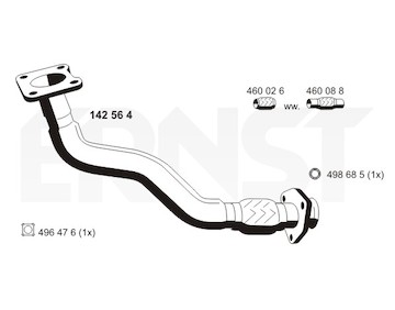 Výfuková trubka ERNST 142564