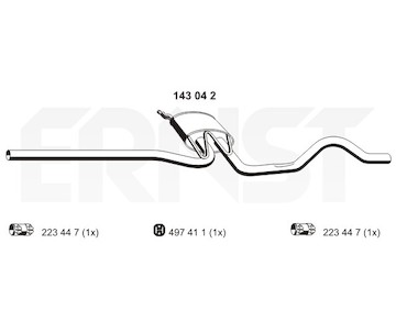 Střední tlumič výfuku ERNST 143042