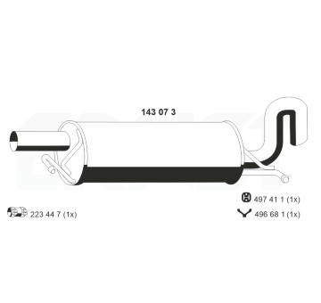 Zadni tlumic vyfuku ERNST 143073
