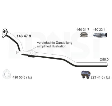 Výfuková trubka ERNST 143479