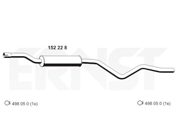 Predni tlumic vyfuku ERNST 152228