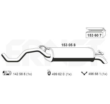 Zadní tlumič výfuku ERNST 153058