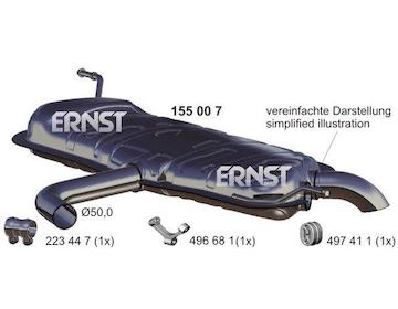 Zadní tlumič výfuku ERNST 155007