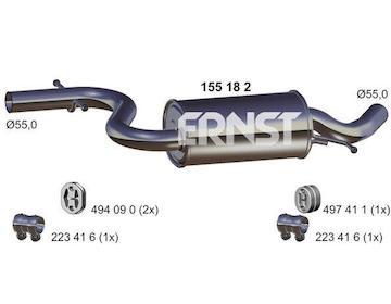 Střední tlumič výfuku ERNST 155182