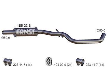 Střední tlumič výfuku ERNST 155236