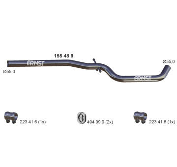 Výfuková trubka ERNST 155489