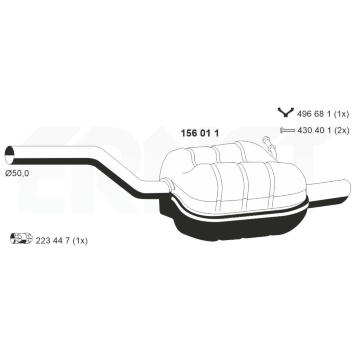 Zadní tlumič výfuku ERNST 156011