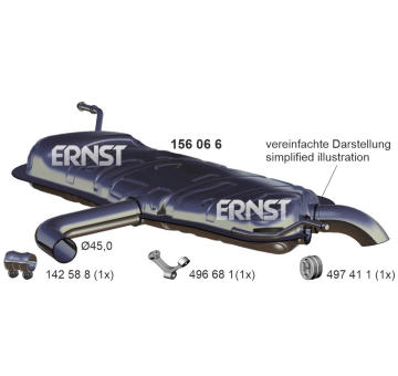 Zadní tlumič výfuku ERNST 156066