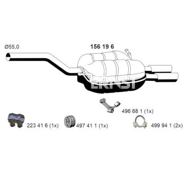 Zadní tlumič výfuku ERNST 156196