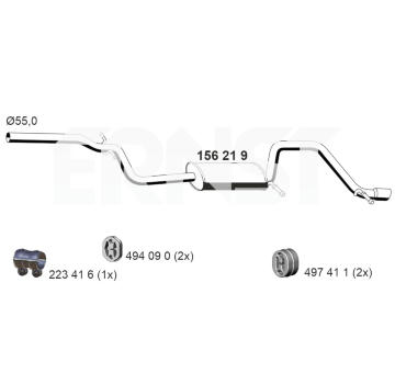 Zadni tlumic vyfuku ERNST 156219