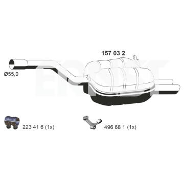 Zadní tlumič výfuku ERNST 157032