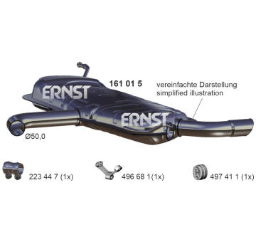 Zadní tlumič výfuku ERNST 161015