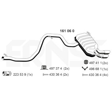 Zadní tlumič výfuku ERNST 161060