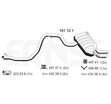 Zadní tlumič výfuku ERNST 161121