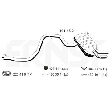 Zadni tlumic vyfuku ERNST 161152