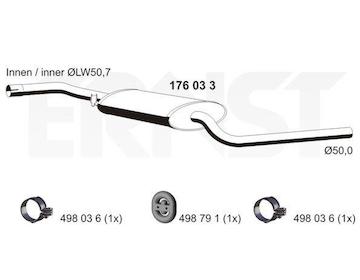 Střední tlumič výfuku ERNST 176033
