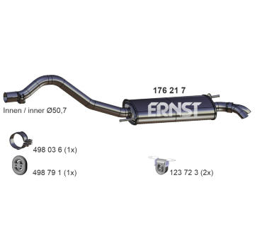Zadní tlumič výfuku ERNST 176217