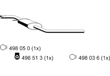 Střední tlumič výfuku ERNST 177023