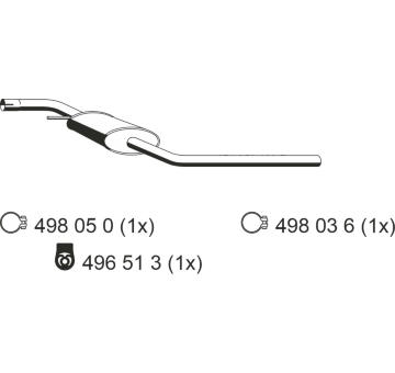 Střední tlumič výfuku ERNST 177030