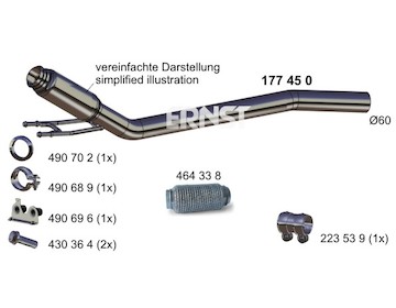 Výfuková trubka ERNST 177450