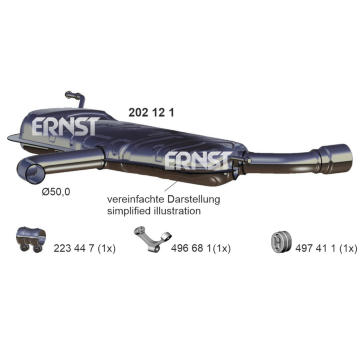 Zadní tlumič výfuku ERNST 202121