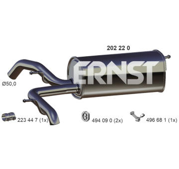 Zadní tlumič výfuku ERNST 202220