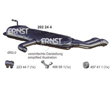 Zadní tlumič výfuku ERNST 202244