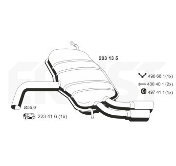 Zadní tlumič výfuku ERNST 203135