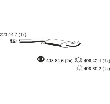 Střední tlumič výfuku ERNST 204026